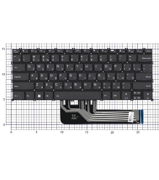 Клавиатура для ноутбука Lenovo Yoga 6 13ABR8, черная