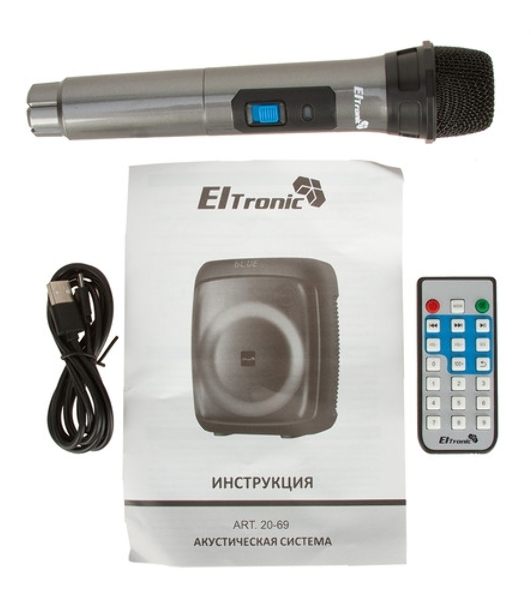 Колонка Eltronic 10' (20-14 DANCE BOX 300) динамик 2шт/10' с TWS 80 Вт черный