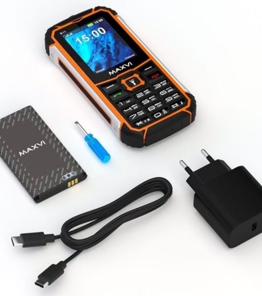 Мобильный телефон Maxvi R10 оранжевый