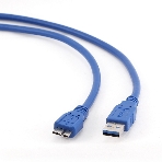 Кабель Gembird/Cablexpert USB 3.0 Pro, AM/microBM 9P, 0.5м, экран, синий, фото4