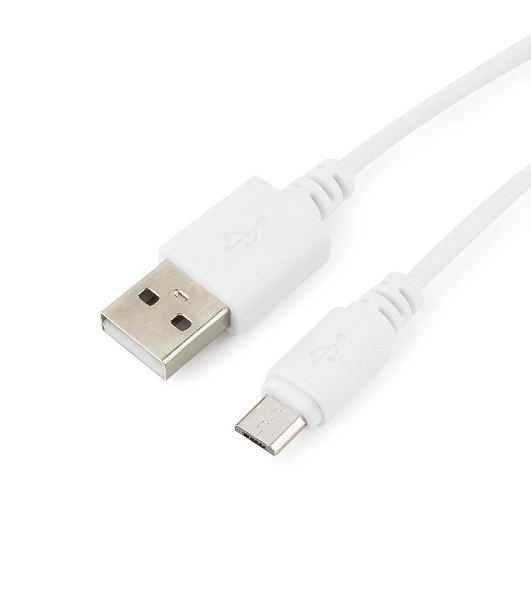 Кабель USB2.0 Pro Cablexpert CC-mUSB2-AMBM-1MW, AM/microBM 5P, 1м, экран, белый, пакет
