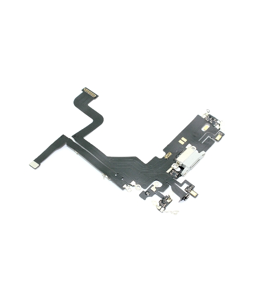 Шлейф с разъемом зарядки и микрофоном для Apple iPhone 13 Pro, белый