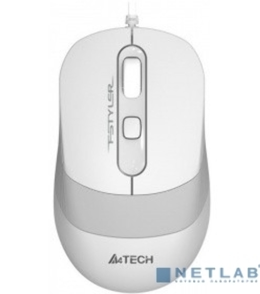 Мышь проводная A4Tech Fstyler FM10 белый/серый, 1600 dpi, USB, кнопки - 4