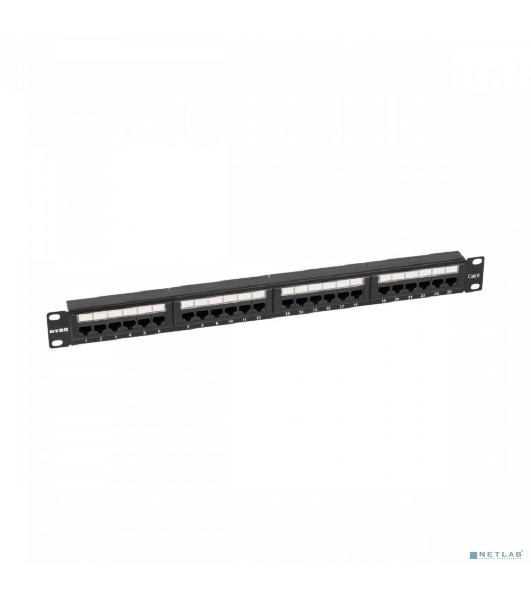 Патч-панель NTSS-PP-1U-24-UTP-RJ45-6-D 19' 1U 24xRJ45 кат.6 UTP