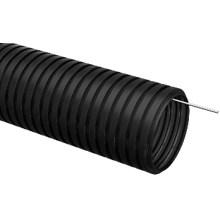 Труба гофр. IEK CTG20-16-K02-010-1 ПНД d 16 с зондом (10 м) черный