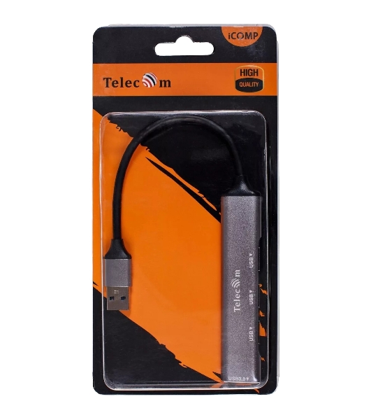 Переходник USB 3.0 -->USB3.0+3 USB2.0, Aluminum Shell, 0.2м Telecom TA308U