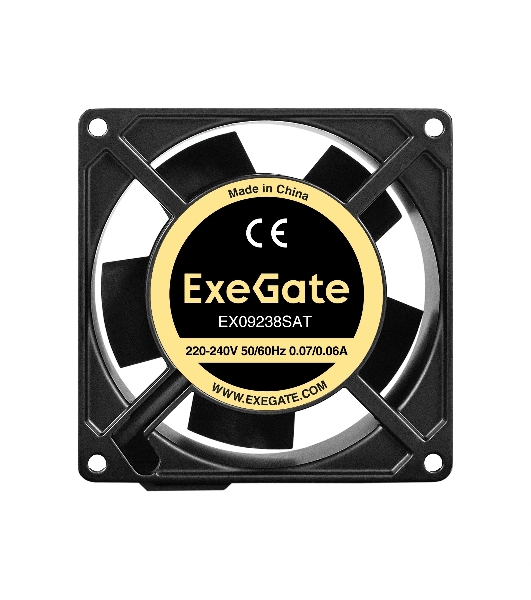 Вентилятор для корпуса ExeGate EX09238SAT черный, 92 мм, 2700 об/мин, 39 дБ