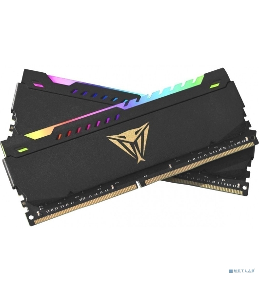 Оперативная память Patriot Viper Steel, DDR4, 32GB (2x16GB), 3200MHz, CL18, DIMM, с радиатором, RGB, черный