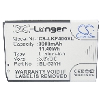 Аккумулятор CameronSino CS-LKF400XL BL-53YH для LG G3 Stylus D690 3.8V, 3000mAh, 11.40Wh, фото 1