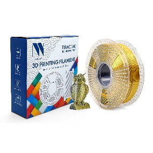 Филамент NVPrint Silk PLA+ Black/Gold для 3D печати диаметр 1.75мм длина 330 метров масса 1 кг