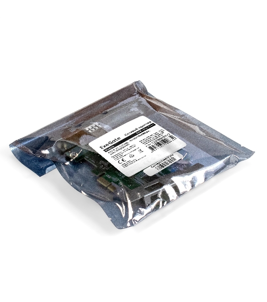 Сетевой адаптер ExeGate EXE-I350-T2v1 (PCI-E x1, порты 2xRJ45 (медные), 10/100/1000Mbps, Gigabit NIC Intel Chipset NHI350AM2)