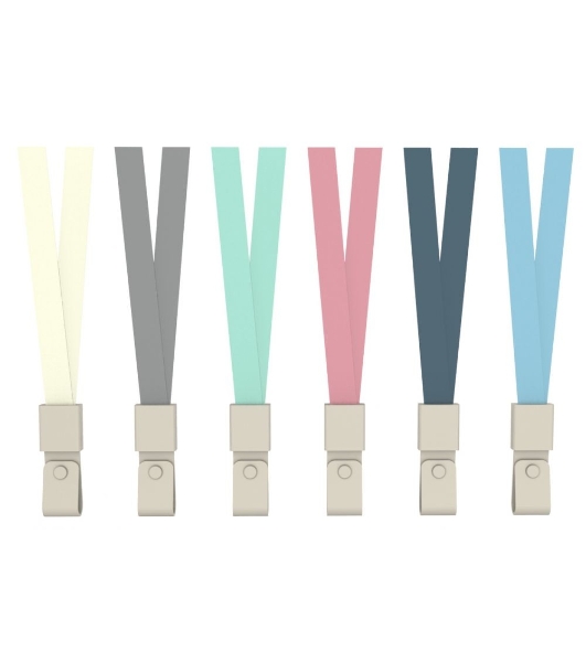 Шнур для пропуска Deli 8352blue 45х1 см нейлон синий (упак.: 12 шт) пластиковый пакет