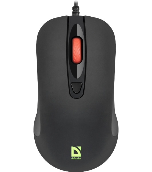 Мышь проводная Defender Ultra Classic MB-280 черный, 1200 dpi, USB, кнопки - 4