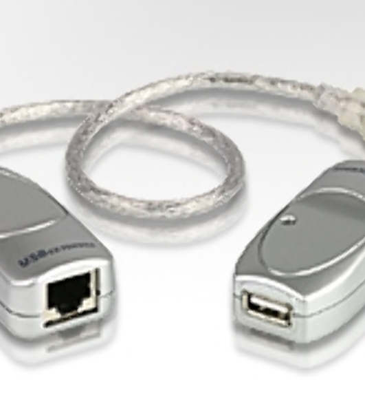 Кабель удлинитель USB 1.1 AM/AF Aten UCE60-AT до 60 м.(через RJ45, по витой паре. Без патч-корда в комплекте), питание от шины