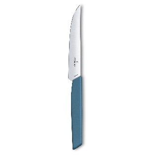 Нож кухонный Victorinox Swiss Modern (6.9006.122) стальной для стейка лезв.120мм прямая заточка синий
