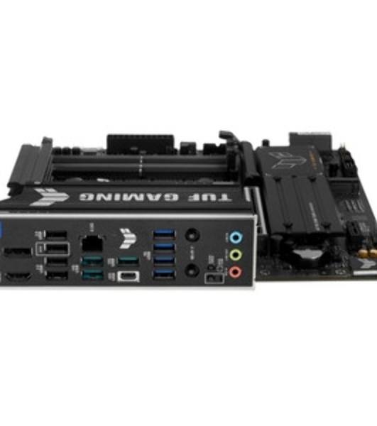Материнская плата Asus TUF GAMING B850M-PLUS WIFI7 W, AM5, AMD B850, 4xDDR5, 4xSATA, 3xM.2, 1xPCIe 5.0 x16, 1xPCIe 3.0 x1, 1xDP, 1xHDMI, 1x2.5Gb LAN, Wi-Fi 7, Bluetooth 5.4, 1xUSB-C 20Gbps, 3xUSB-A 10Gbps, 4xUSB-A 5Gbps, 4xUSB-A 2.0, 5x3.5 мм, 7.1, mATX
