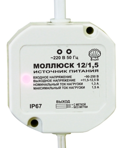 Источник вторичного электропитания Моллюск 12/1,5 12В, 1,5А