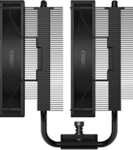 Кулер для процессора PCCooler RT620 BK (250W, 4-pin PWM, 157mm, Al/Cu, 6x6mm, 2x120mm, 73.32CFM, 34.9dBA, 2200RPM, S: 1851/1700/1200/115X, AM5/AM4, black)