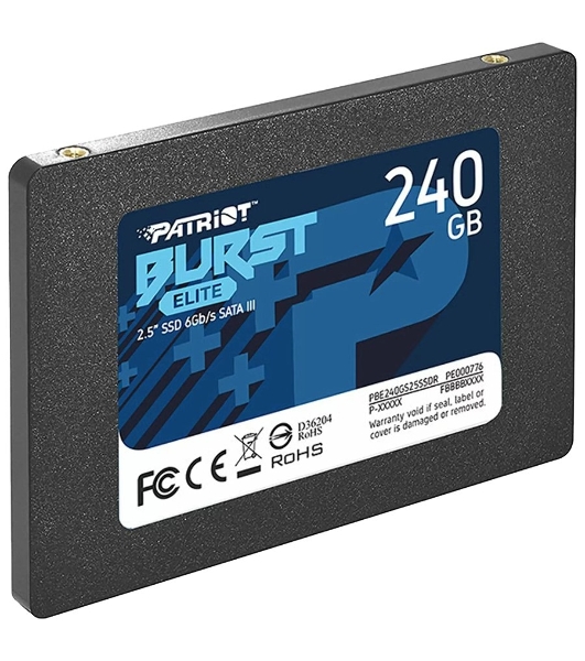 Накопитель SSD Patriot Burst Elite, 240Gb, SATA, 2.5', R/W 450/320