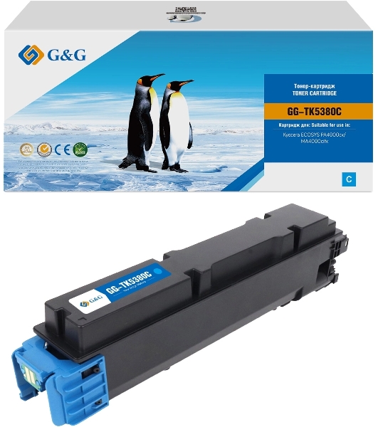 Картридж лазерный G&G GG-TK5380C (TK-5380C) голубой (10000 стр.) для Kyocera ECOSYS PA4000cx/MA4000cifx