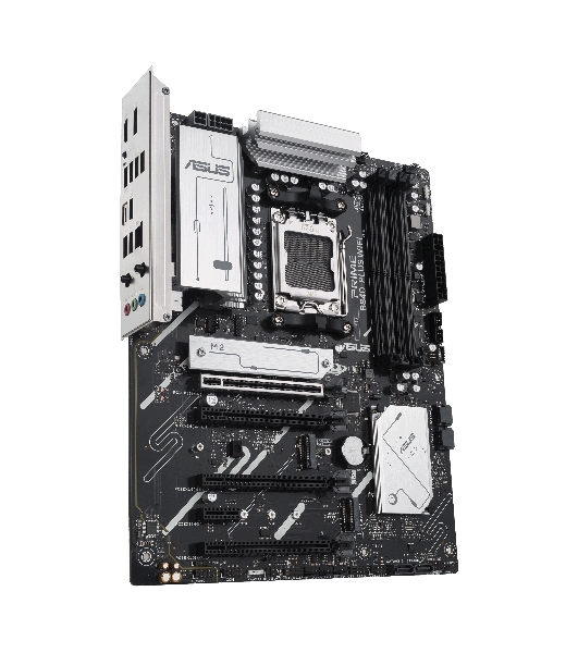 Материнская плата ASUS PRIME B840-PLUS WIFI, AM5, AMD B840, 4xDDR5, 4xSATA, 3xM.2, 1xPCIe 4.0 x16, 1xPCIe 3.0 x16, 2xPCIe 3.0 x16, 1xPCIe 3.0 x1, 1xDP, 1xHDMI, 1x 2.5Gb LAN, 8xUSB-A, 3x3.5 мм, 7.1, ATX