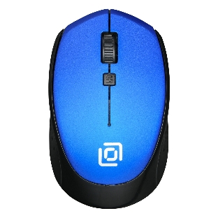Мышь беспроводная Oklick 488MW синий/черный, 1600 dpi, радиоканал, USB, кнопки - 4
