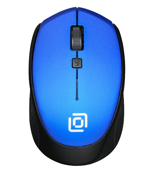 Мышь беспроводная Oklick 488MW синий/черный, 1600 dpi, радиоканал, USB, кнопки - 4