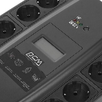 Источник бесперебойного питания Powercom Back-UPS SPIDER, Line-Interactive, LCD, AVR, 900VA/540W, Schuko, USB, black (1456263), фото12