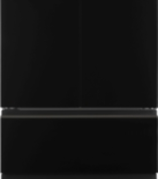 Холодильник Hyundai CM55043F черный стекло трехкамерный, 354/186, морозилка снизу, No Frost, Side by Side