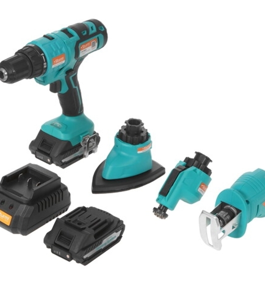 Мультитул аккум Sturm! CMT1802 18В,1BatterySystem, дрель,саб пила,реноватор, шлифмаш,2 акк,кейс