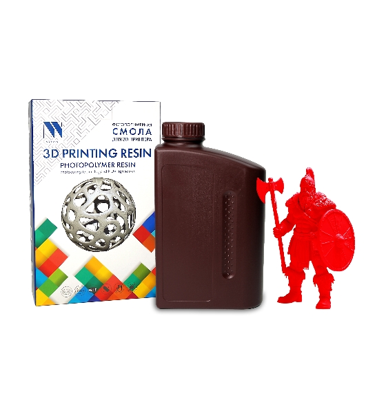Фотополимерная смола NVPrint Standard Resin Clear Red для 3D печати 1 кг (бут)