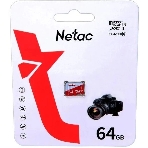 Флеш карта Netac P500 ECO 64Gb MicroSDXC U1/C10 up to 80Mb/s, retail pack card only, фото7