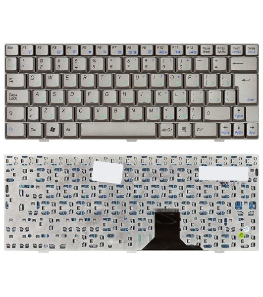 Клавиатура для ноутбука Asus U1 U1F U1E серебристая