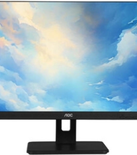Монитор 24' AOC 24E3QAF, IPS 1920x1080, 75 Гц, 4 мс, 16:9, 300 кд/м², 1xHDMI, 1xDP, 1xVGA, 2xUSB-A 3.2, 2x3 Вт, черный