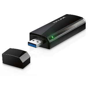 Маршрутизатор TP-Link SOHO Archer T4U AC1200 Dual Band Wireless USB Adapter, Realtek, 2T2R, 867Mbps at 5Ghz + 300Mbps at 2.4Ghz, 802.11ac/a/b/g/n, WPS button, USB 3.0 interface, 1 USB extension cable, internal antenna
