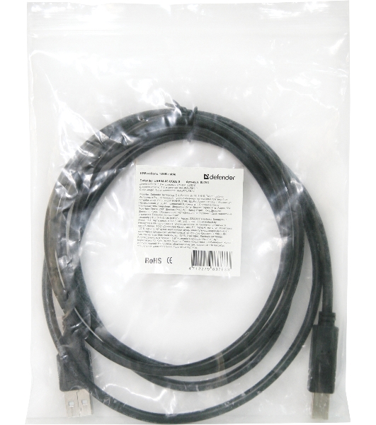 Кабель USB Defender USB04-17 USB2.0 AM-BM, 5.0м