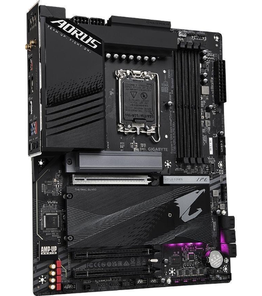 Материнская плата Gigabyte Z790 AORUS ELITE AX, LGA 1700, Intel Z790, 4xDDR5, 6xSATA, 4xM.2, 1xPCI-E 5.0 x16, 1xPCI-E 3.0 x4, 1xDP, 1xHDMI, 1x 2.5Gb LAN, 2xUSB-A 2.0, 3xUSB-A 3.2 Gen 1, 2xUSB-A 3.2 Gen 2, 1xUSB-C 3.2 Gen 2x2, 7.1, ATX