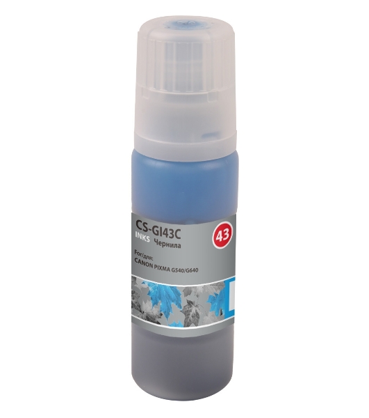 Чернила Cactus CS-GI43C голубой60мл для Canon Pixma G640/540