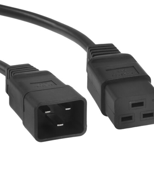 Шнур питания с фиксатором ЦМО IEC 60320 C19/IEC 60320 C20, 16 А/250 В (3 х 1,5), 1,8 м, синий
