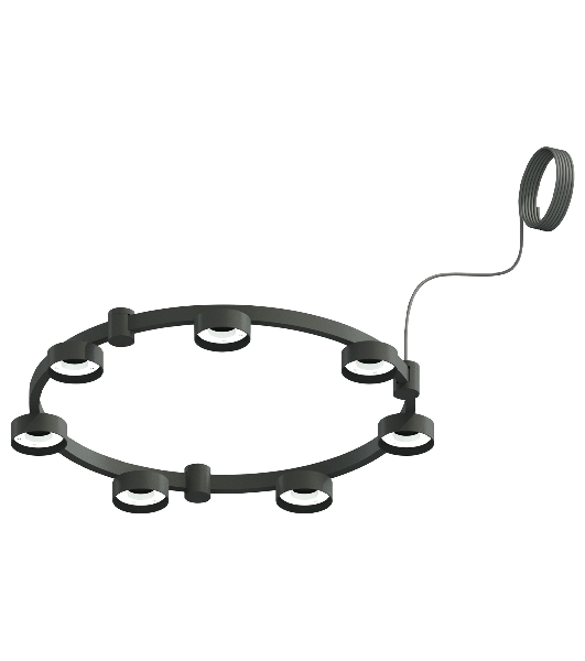 Корпус светильника C9238/7 SBK черный песок D635*70.5mm GX53/7