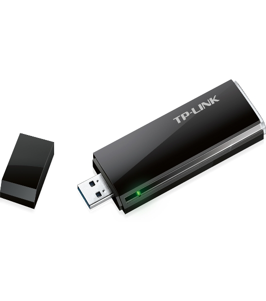 Маршрутизатор TP-Link SOHO Archer T4U AC1200 Dual Band Wireless USB Adapter, Realtek, 2T2R, 867Mbps at 5Ghz + 300Mbps at 2.4Ghz, 802.11ac/a/b/g/n, WPS button, USB 3.0 interface, 1 USB extension cable, internal antenna