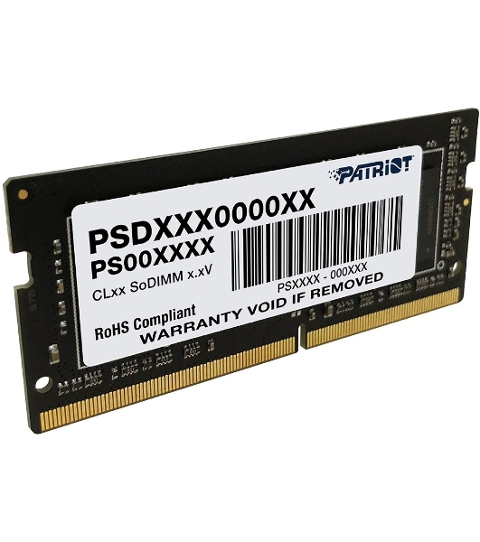 Оперативная память Patriot Signature, DDR4, 8GB (1x8 GB), 3200 MHz, CL22, SO-DIMM