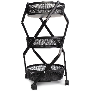 Этажерка Domfy DHC-FC30862 34.2x34.2x83.6 см, d=34.2 см черный