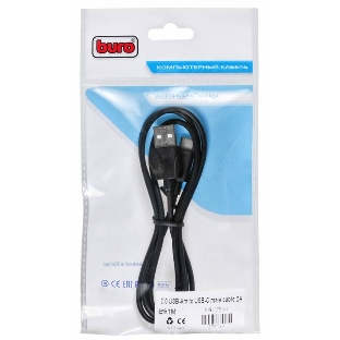 Кабель USB2.0 Buro USB A (m)/USB Type-C (m) 1м