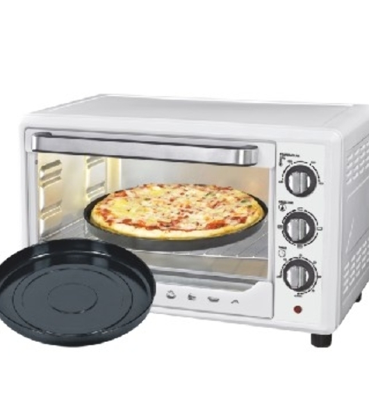 Мини-печь Sakura SA-7001WP 35л, духовка 1600 Вт,, механ.управление, 3 режима работы духовки (верх, низ, верх+низ), таймер на 60 минут, регулировка температуры духовки, комплектация - металлическая решетка, противень, круглая форма для выпечки (230х50 мм), ухват. белый.