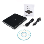 Оптический привод внешний с интерфейсом USB Gembird DVD-USB-02 пластик, черный, фото3