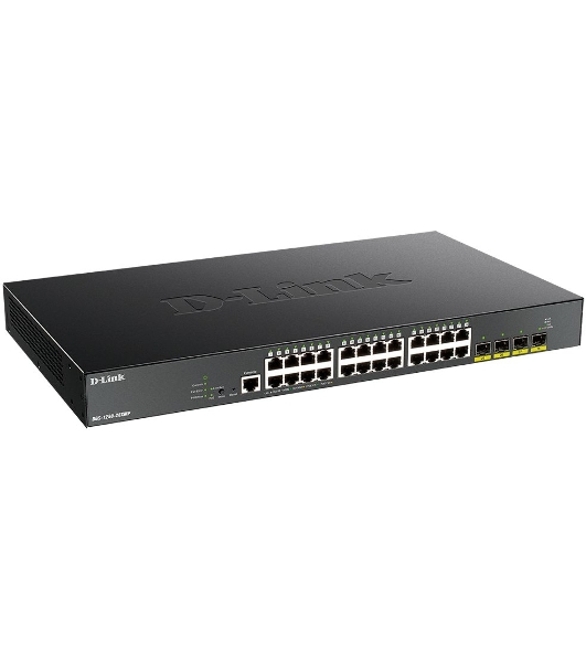 Коммутатор D-Link DGS-1250-28XMP/A1A, 24×1 Гбит/с + 4×10 Гбит/с SFP+, управляемый