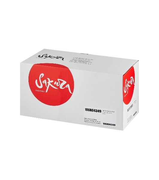 Картридж лазерный Sakura 106R04349 для Xerox, черный, 6000 к.