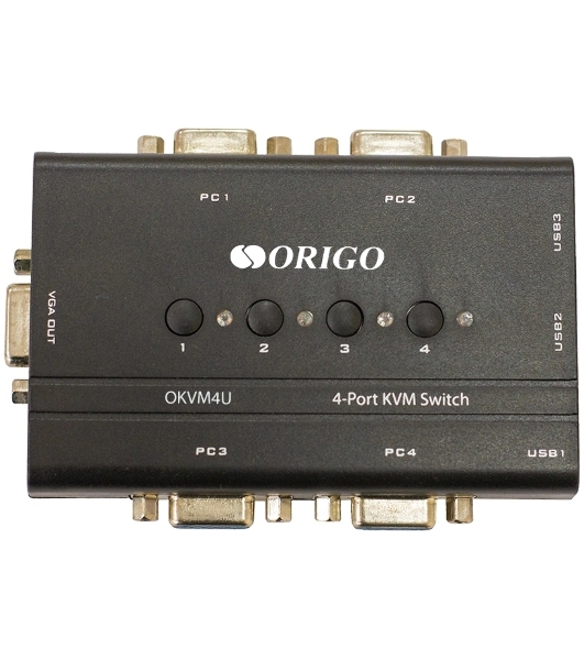 KVM-переключатель ORIGO OKVM4U/A1A, 4-портовый, с портами VGA и USB