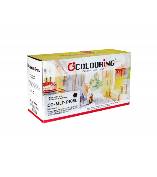 Картридж лазерный Colouring CG-MLT-D105L черный (2500 стр) для Samsung ML-1910/1915/2525/2525W/2580N SCX-4600/4623F/4623GN SF650